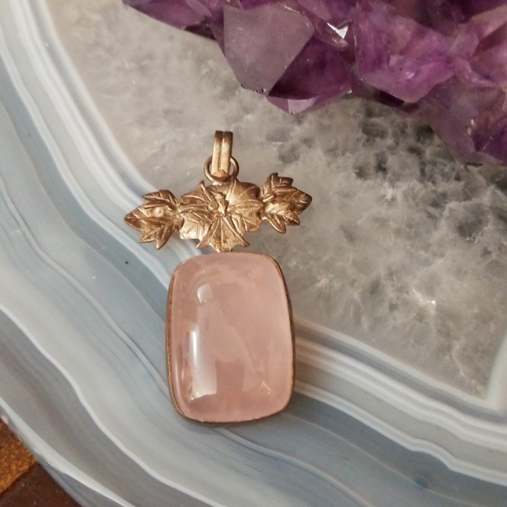 💞925 SS ROSE QUARTZ PENDANT 💞